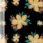Preview: Eigenproduktion BIO French Terry  " BLUMEN SCHWARZ "
